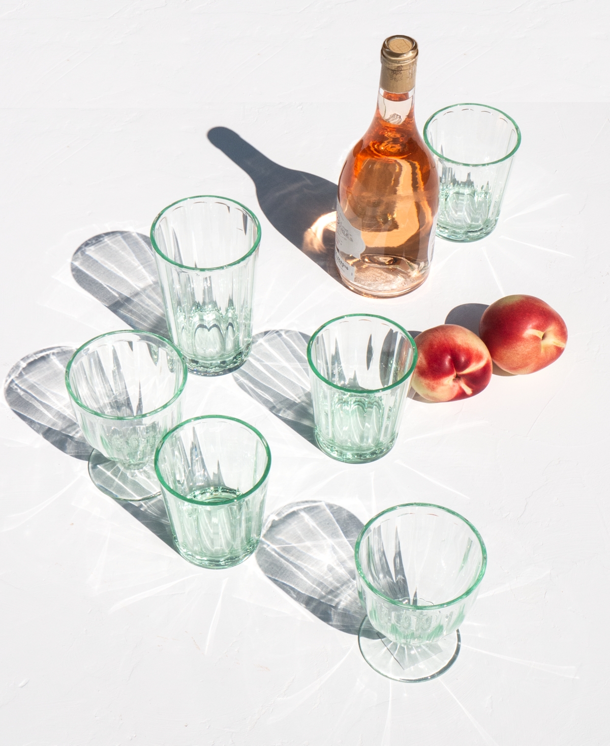 Tarhong Panel Goblet Glasses, Set Of 6 In Clear