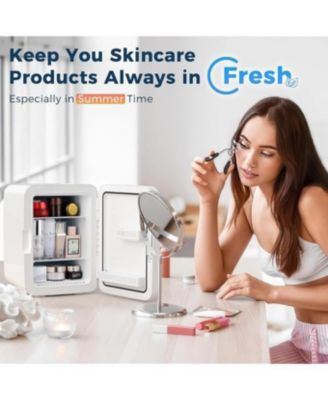 10L Mini Fridge — Compact Cosmetic & Snack Cooler for Skincare, Makeup, Drinks