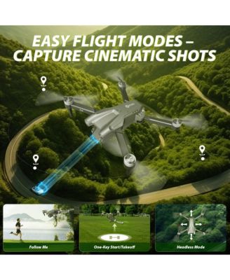F25 Foldable Drone – 1080p FHD Camera - FAA-Exempt - FPV Screen, GPS, Smart Modes, Brushless Motors, Travel Case Compact Drone for Beginners