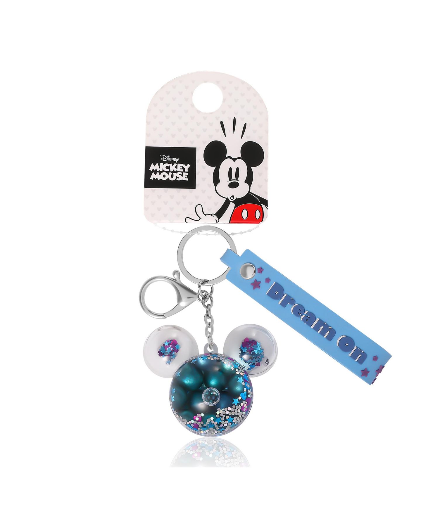 Брелок Disney Mickey Mouse Shaped Blue Liquid Keychain — фото 8