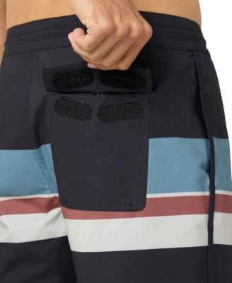Men's Cruzer Stripe Scallop 18 Swim Shorts