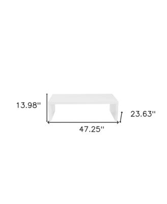 Minimalist Wood Sled Coffee Table – Contemporary Look