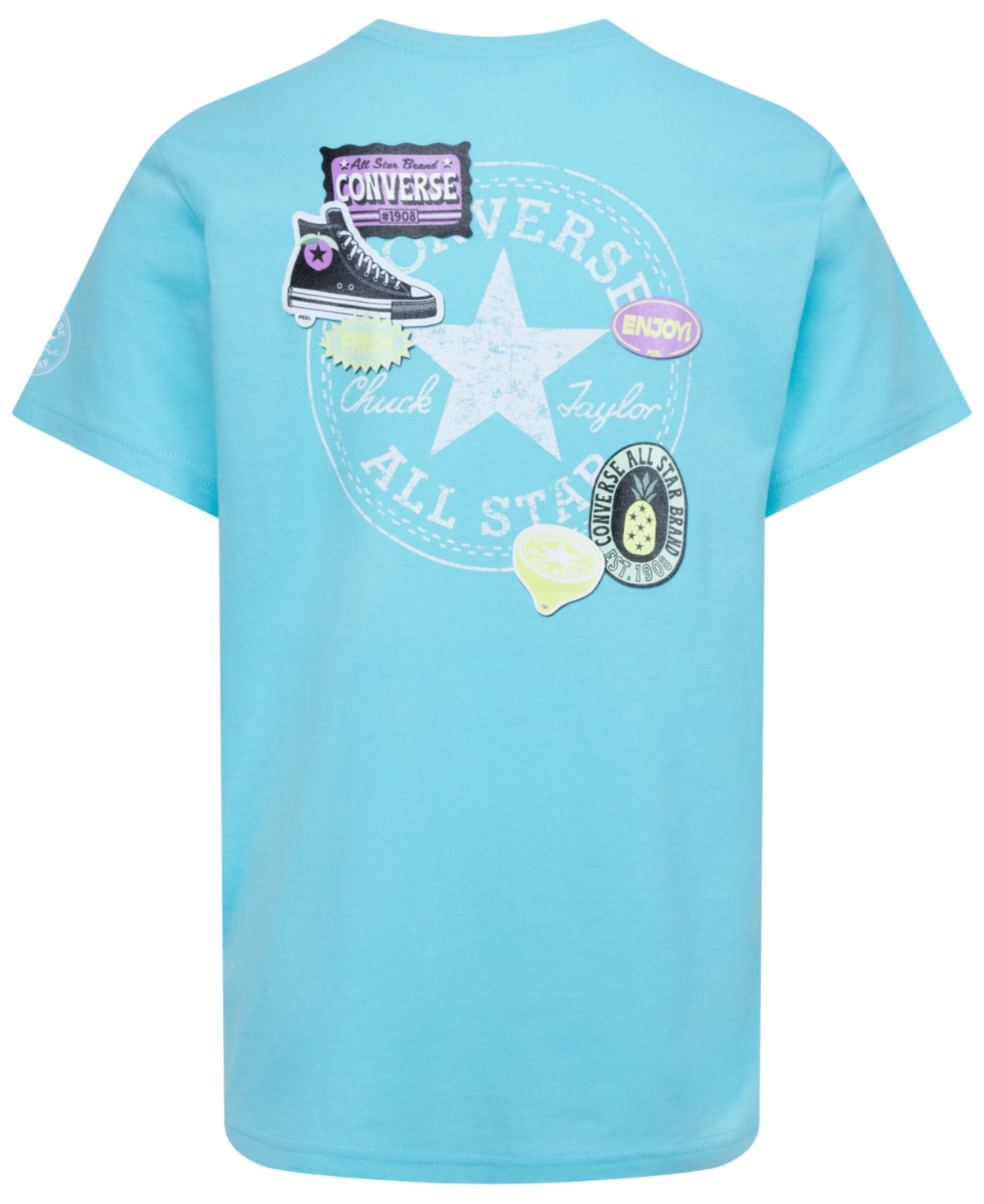 Converse Kids' Big Boys Fresh Chuck Patch T-shirt In Blue