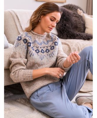 Women's British Wool Fair Isle Sweater