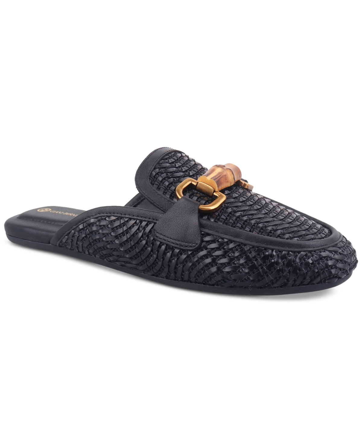 Women's Kayda Raffia Woven Slip On Mules, Created for Macy's - Tobacco Brown
