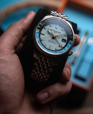 Men's Bradner GMT Automatic Solid Stainless Steel Bracelet Watch, 42mm