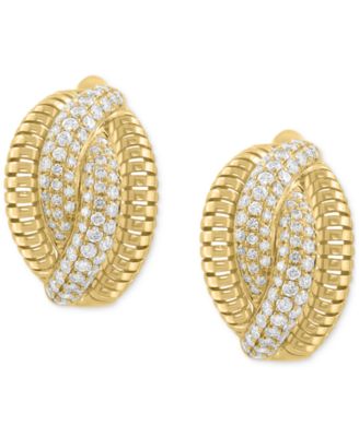 EFFY&reg; Diamond Pav&eacute; Abstract Statement Earrings (1-1/10 ct. t.w.) in 14k Gold