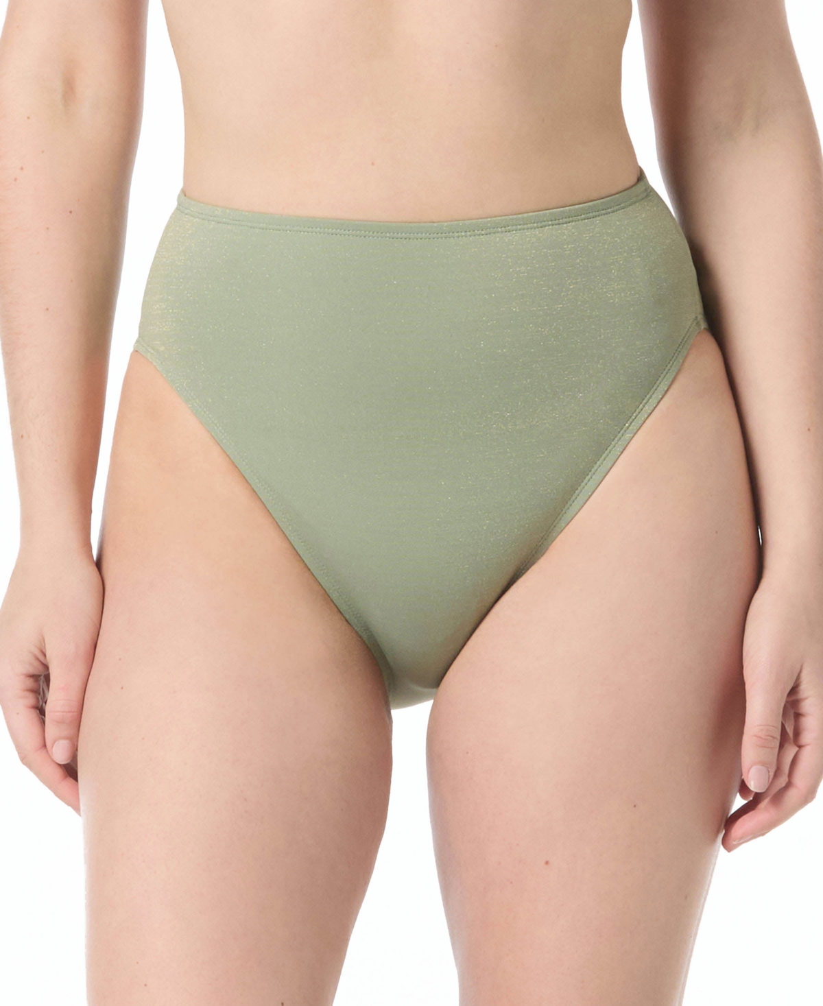 Women's High Esteem Lurex Bikini Bottoms - Tea Green