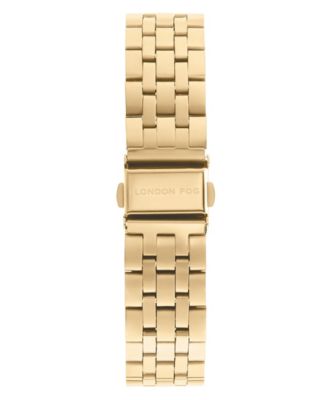 Unisex Keltic Cushion Case Gold Link Alloy Watch, 38mm
