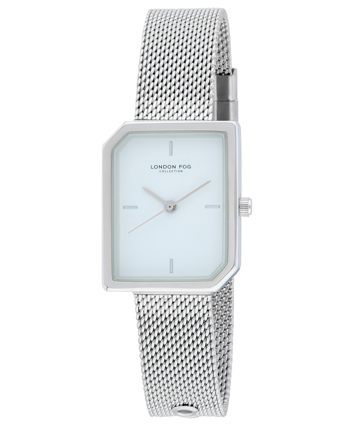 Unisex Cavern Silver Alloy Mesh Watch, 24mm - Silver