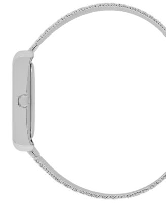 Unisex Warwick Silver Alloy Mesh Watch, 25mm