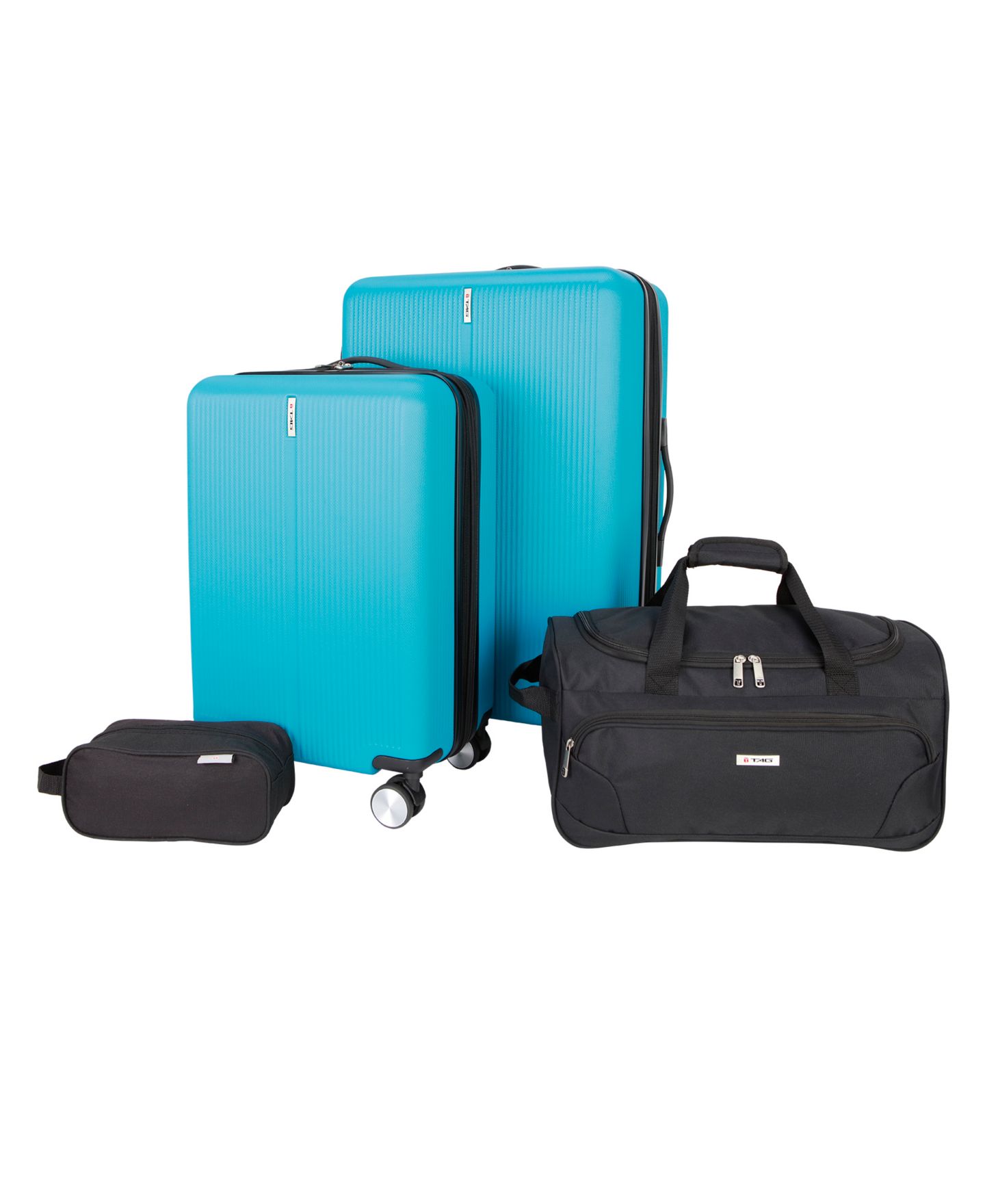 Чемоданы Tag Cityscape 4 Piece Hardside Luggage Set, Created for Macy's, цвет: Синий — фото 35