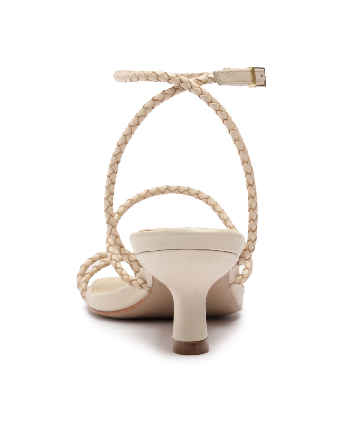 Shop Schutz Women's Kaya Straw Mid Stiletto Heel Sandals In Beige