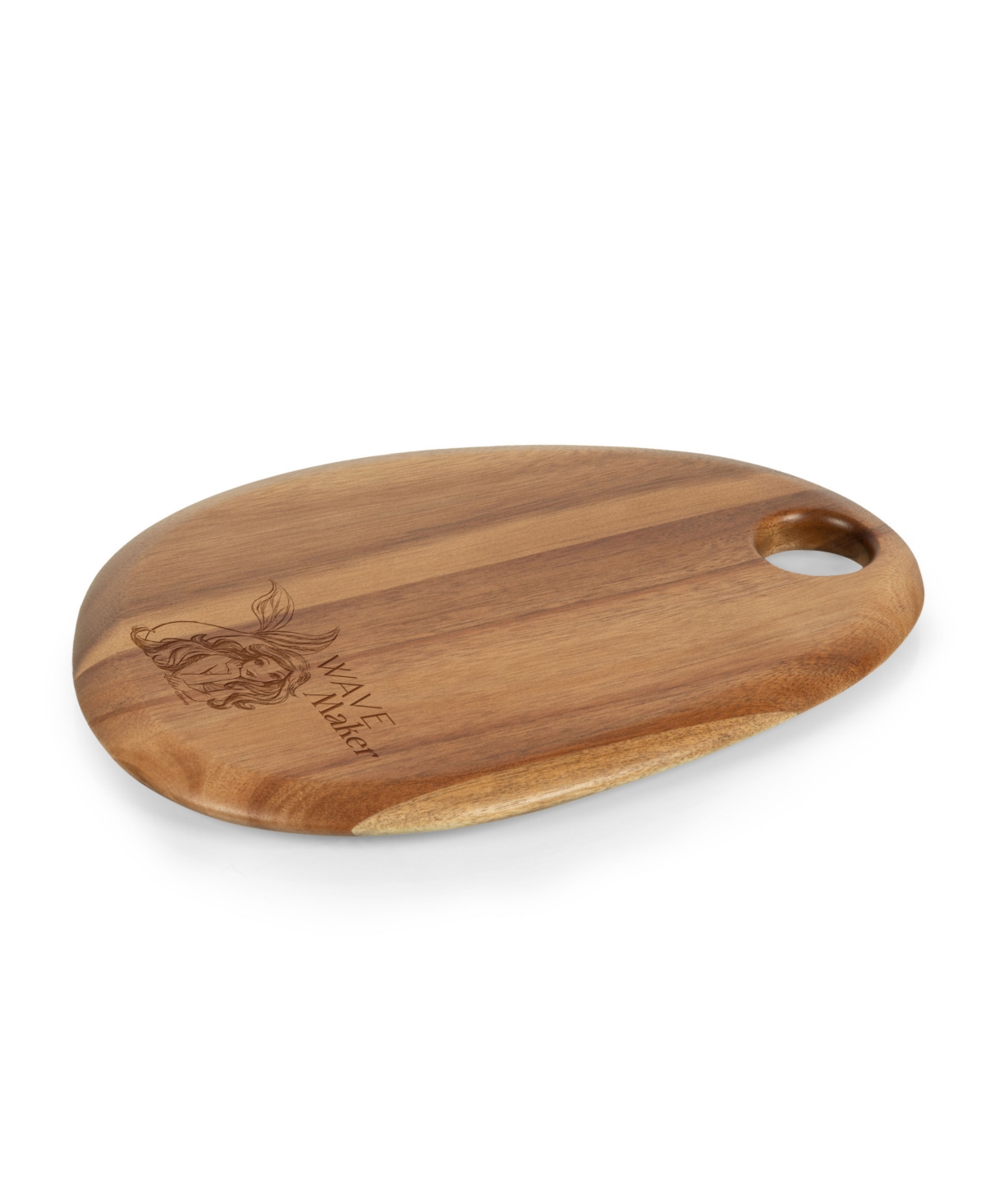 Toscana Disney Little Mermaid Pebble Acacia Serving Board In Natural Acacia