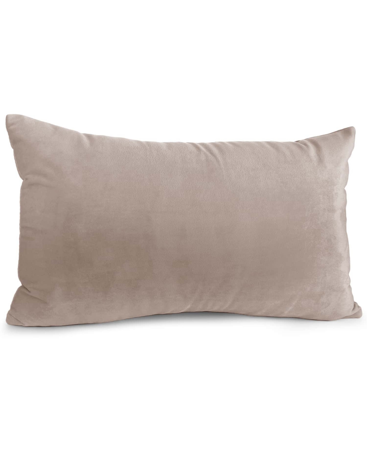 Nestl Elegant 2-pack Velvet Decorative Throw Pillows With Removeable Covers, 12" X 20" In Taupe