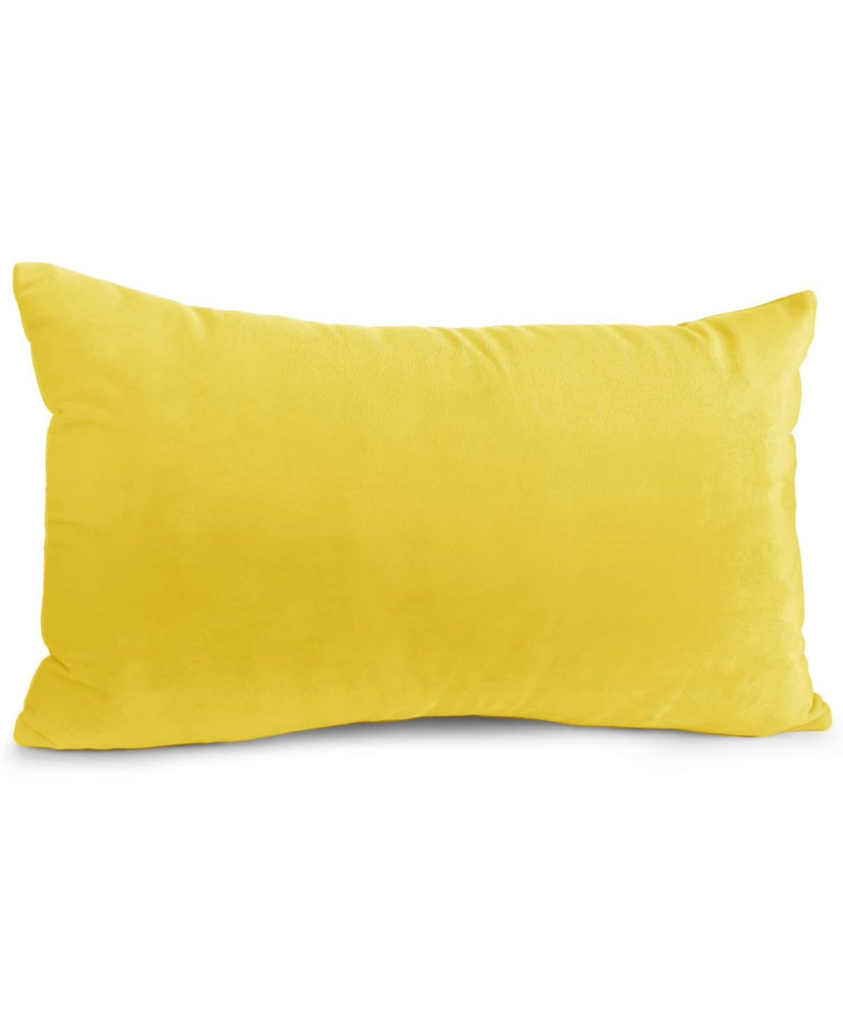 Nestl Elegant 2-pack Velvet Decorative Throw Pillows With Removeable Covers, 12" X 20" In Yellow