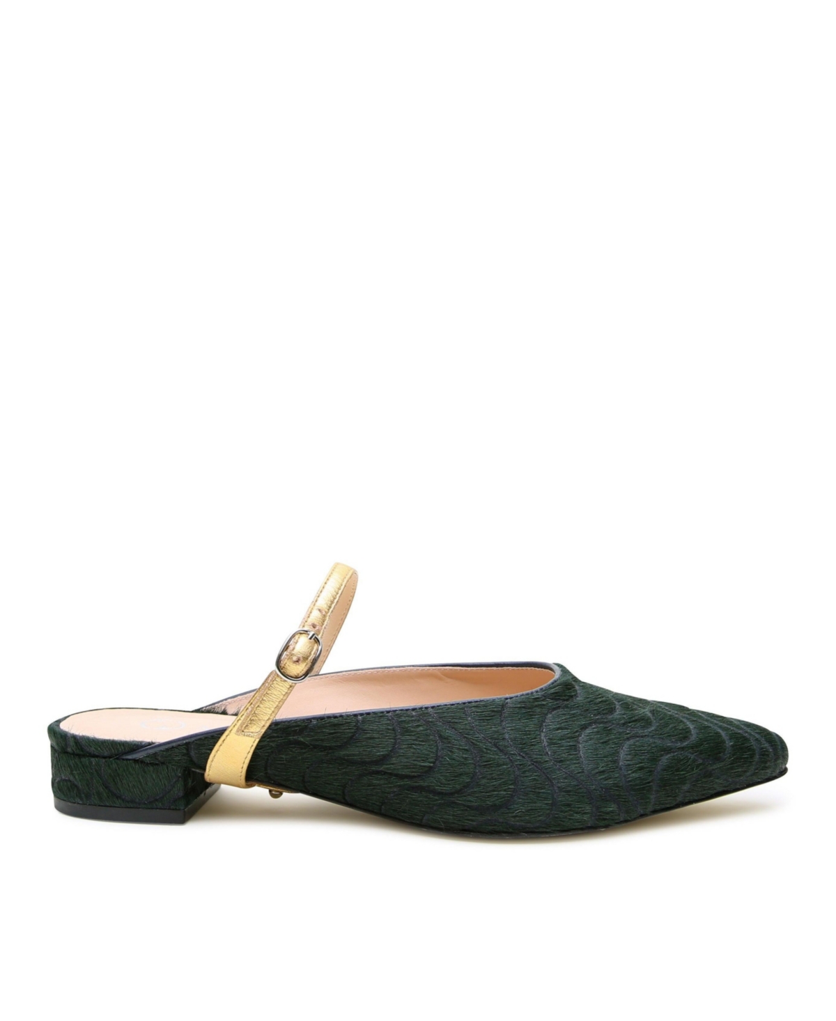 Women's Groovy Green Twiggy Customizable Point Slides - Groovy green