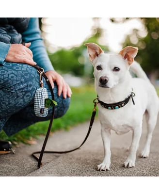 Proper Pup Poop Bag Dispenser: Houndstooth - Blue/White