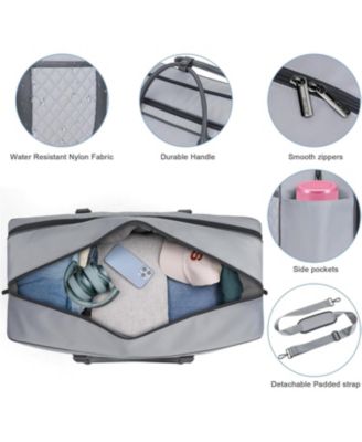 Travel Duffle Bag for Men, Weekender Bag for Women with Toiletry Bag, Carry On Overnight Bag with 17.3 inch Laptop Compartment (Black)