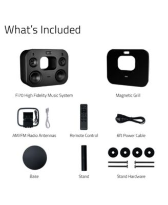 Fi70W Three-Way Wireless High Fidelity Music System with Powerful Amplifier & Dual 8” Subwoofers (Lucky Bamboo)