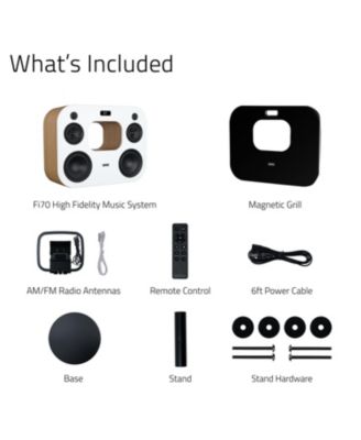 Fi70W Three-Way Wireless High Fidelity Music System with Powerful Amplifier & Dual 8” Subwoofers (Lucky Bamboo)