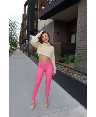 Women's Faux Leather High-Rise Sculpting Skinny Pants