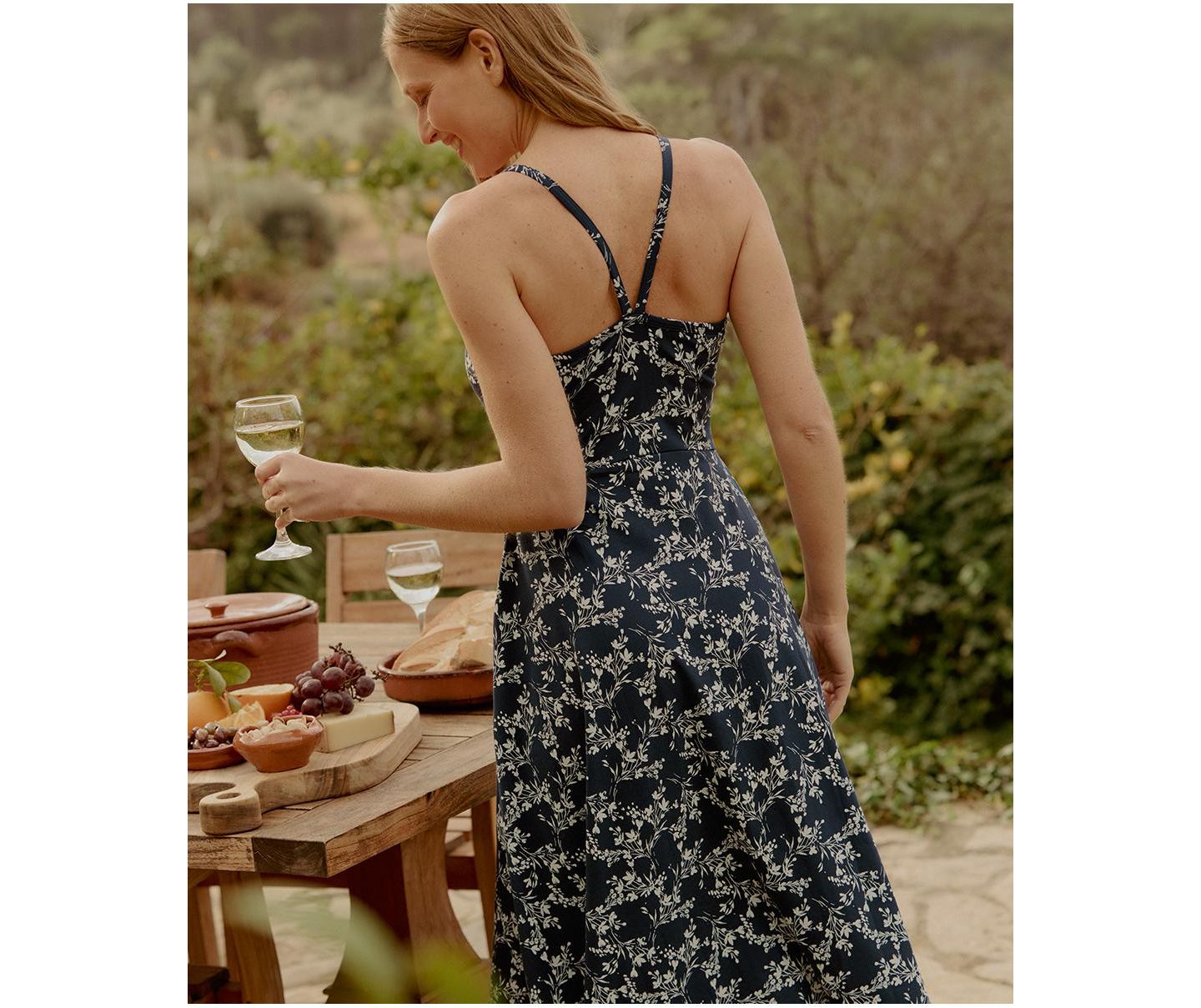 Женское платье Pact Fit & Flare Midi, цвет: Полуночный синий — фото 3