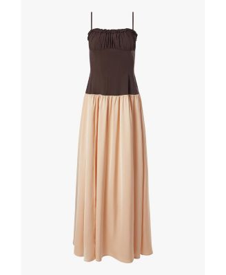 Women's Ruffle Corset Maxi Dress