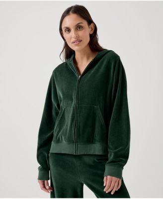Women's Organic Cotton Velour Zip Hoodie