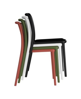 7-Piece Outdoor Patio Dining Table Set with Stackable Patio Chairs