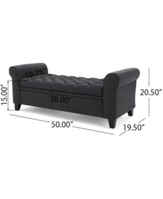 Tufted Storage Ottoman Bench with Button-Tufted, Soft-Close Hinges for Seating and Storage