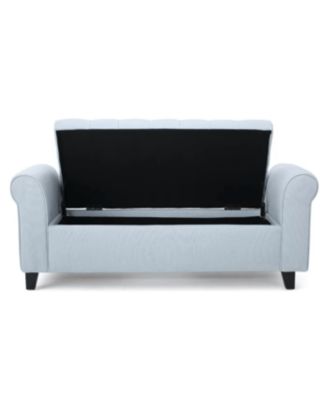 Tufted Storage Ottoman Bench with Button-Tufted, Soft-Close Hinges for Seating and Storage