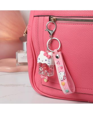 Ice Cream Keychain with Glitter Charm and Pink Strap