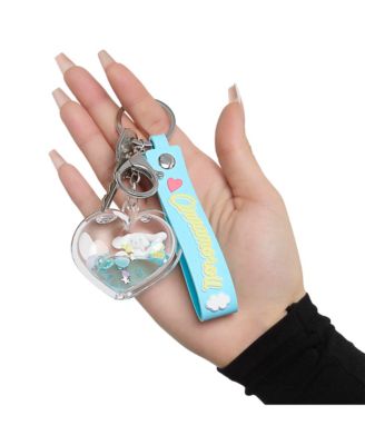 SALLY ROSE CINNAMOROLL HEART LIQUID KEYCHAIN