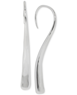 image of Robert Lee Morris Soho Silver-Tone Blue Stone Stick Earrings