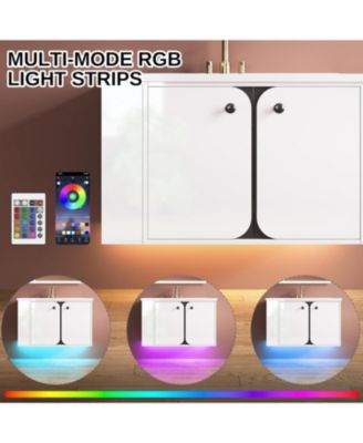 30" Bathroom Vanity with Sink, Floating Bathroom Sink Cabinet