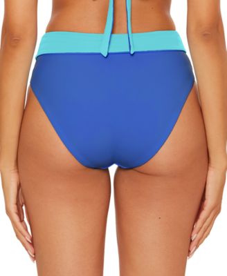 Women's Color Code High Waist Reversible Bikini Bottoms 