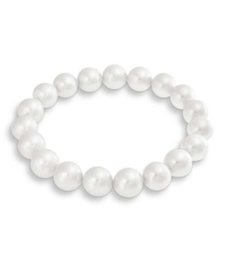 ブレスレット Oversized Pearl Elastic Bracelet #9908 Pearl Bracelet- Genuine Cultured 9-9.5 Mm White Freshwater