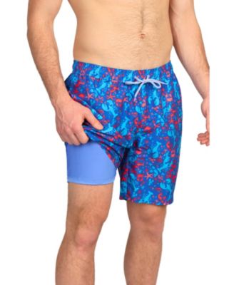 Big & Tall Lobster Print Swim Shorts