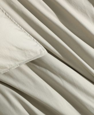 Washed Percale Cotton 2-Pc. Comforter Set, Twin/Twin XL