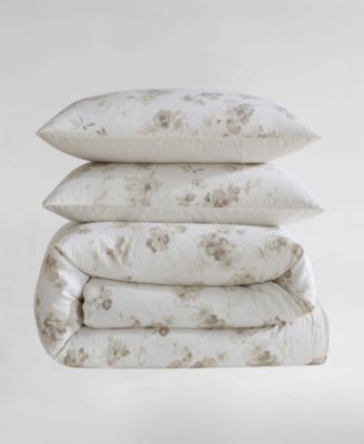 CLOSEOUT! Eternity Floral Cotton Gauze 3-Pc. Duvet Cover Set, Queen