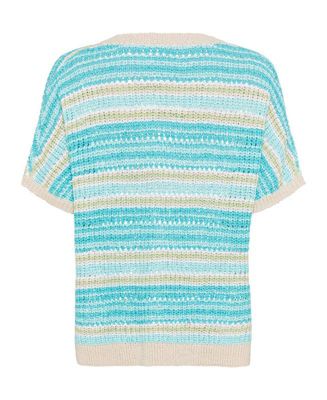 Women's Striped Dolman Tape Yarn Sweater