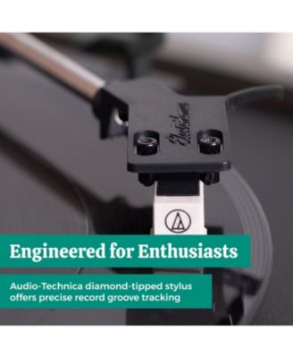 Montrose Wireless Turntable with Audio-Technica Stylus, Bluetooth, MP3 Recording, Speed Control, Built-in Preamp