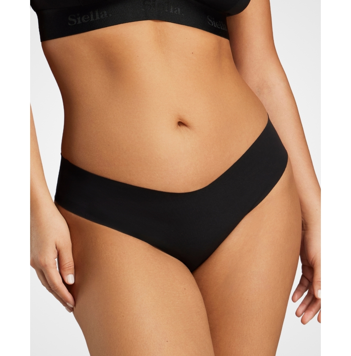 Women's Organic Cotton No-Show Thong - Beach beige