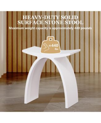 Freestanding Solid Surface Bathroom Shower Stool