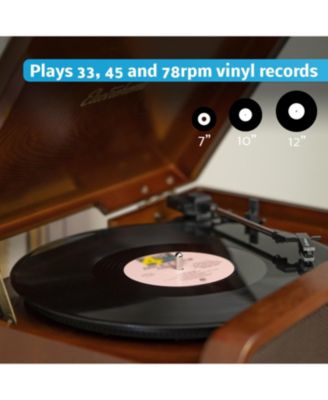 Kingston 7-in-1 Stereo System with Turntable, Bluetooth, CD, Radio, USB Playback & MP3 Recording – Vinyl Record Player (RR75)