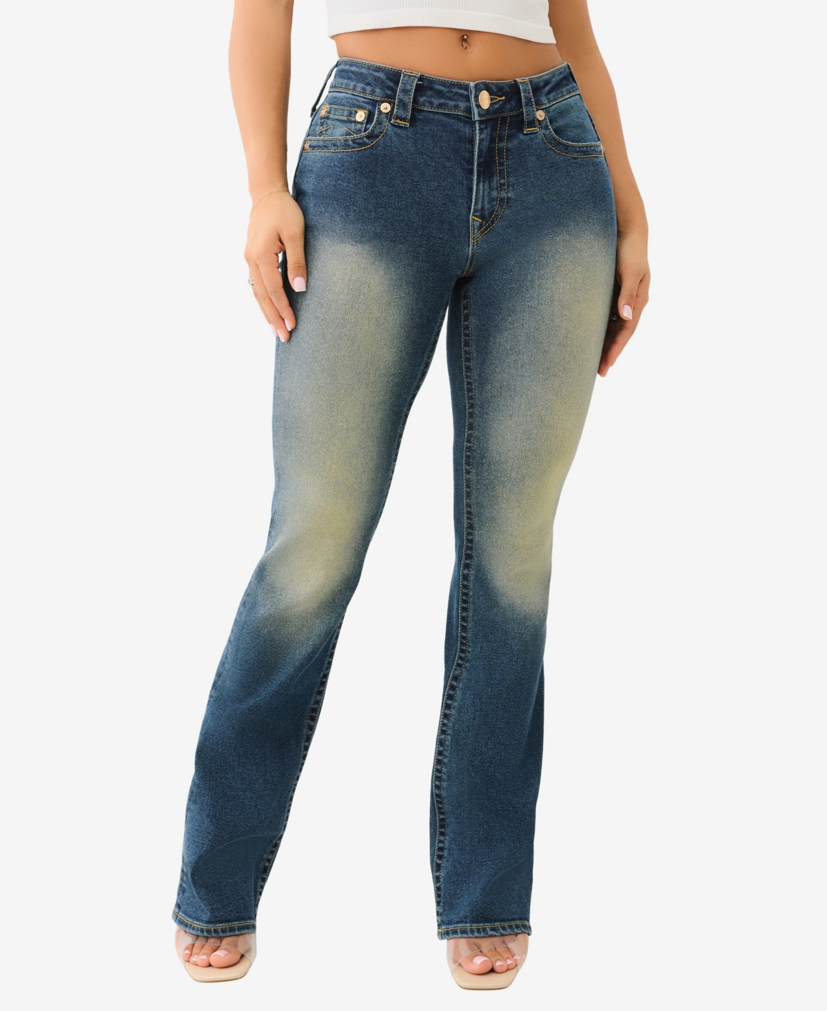 Women's Becca Bootcut Glitter Spray Jeans - Stadium Diem