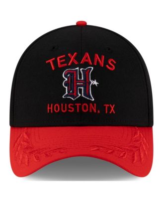 Men's Black/Red Houston Texans 2025 NFL Draft 39THIRTY Flex Hat