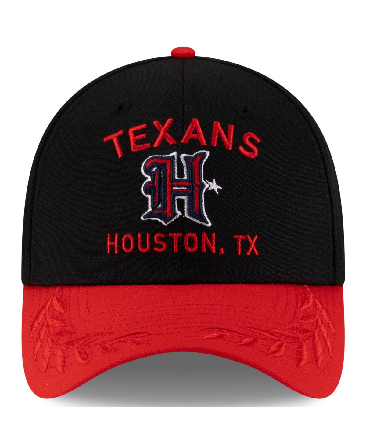 Shop New Era Men's Black/red Houston Texans 2025 Nfl Draft 39thirty Flex Hat In Black,red