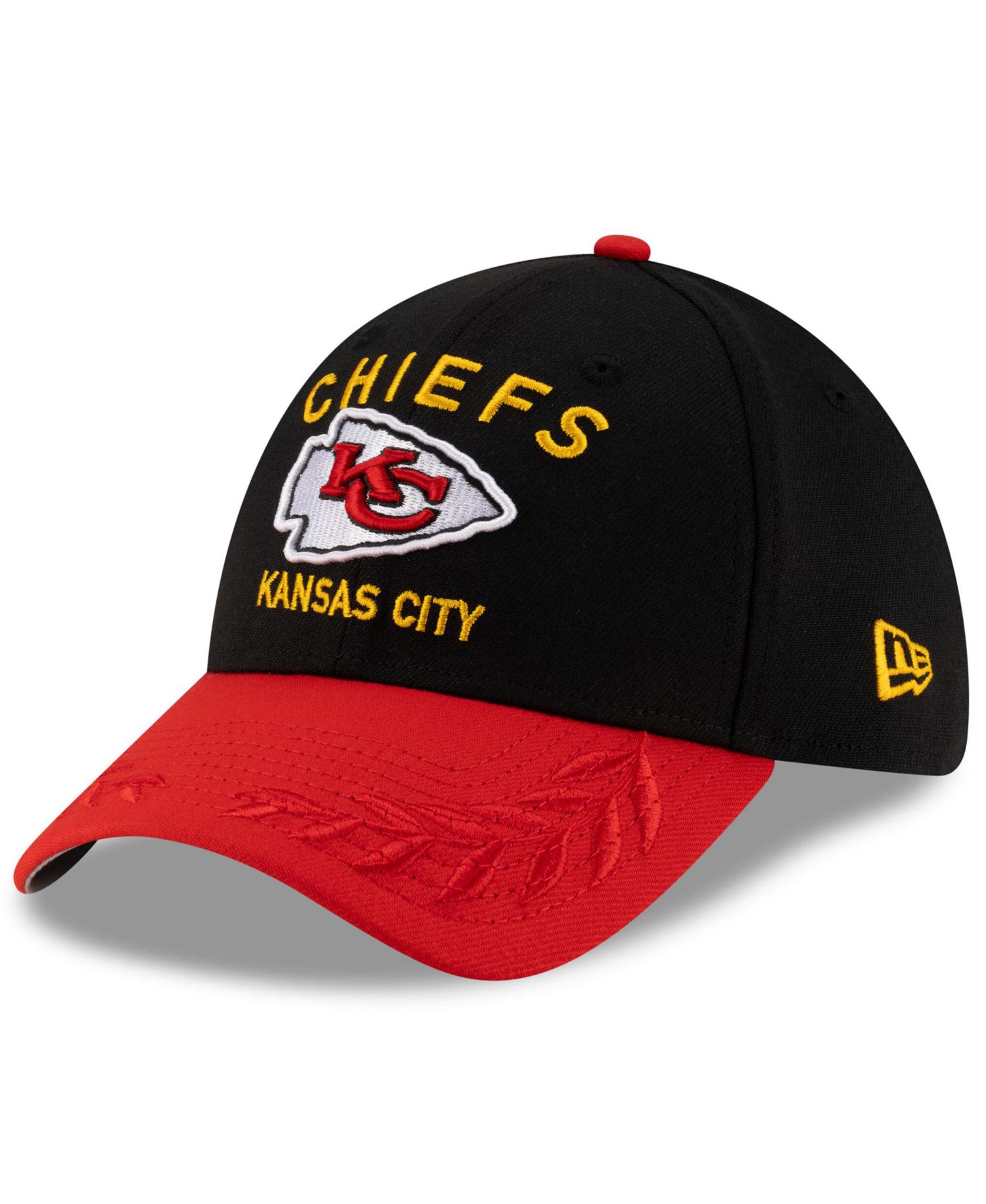 Men's Black/Red Kansas City Chiefs 2025 NFL Draft 39THIRTY Flex Hat